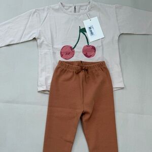 Wild Wawa Legging Set - Cherry 18-24M NWT